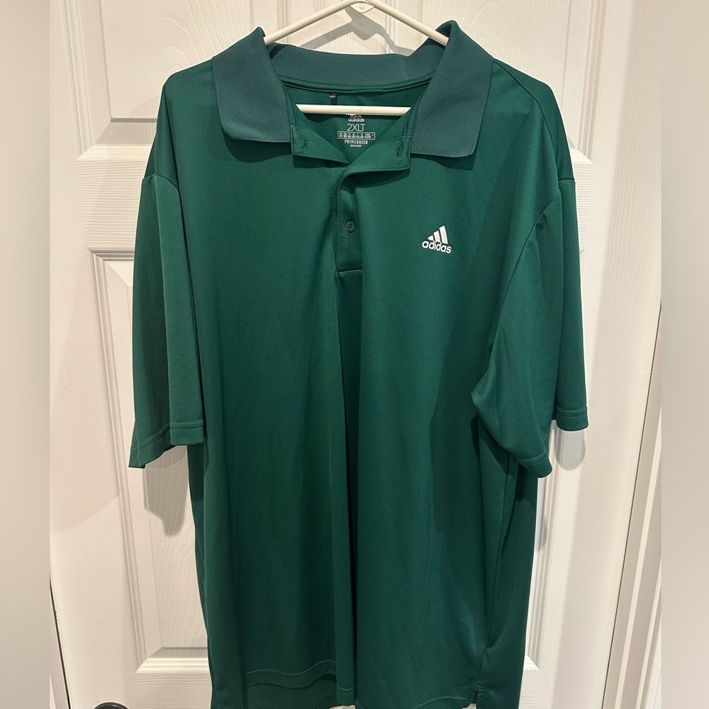 Adidas Men's Dark Green Polo Shirt